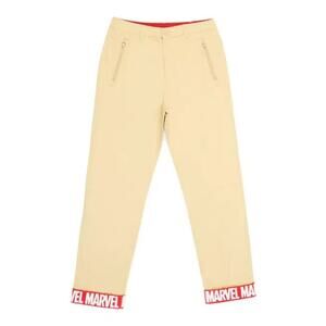 MARVEL - KHAKI CHINO TROUSERS PANTS RED MARVEL LOGO CUFFS NWT - SZ 38
